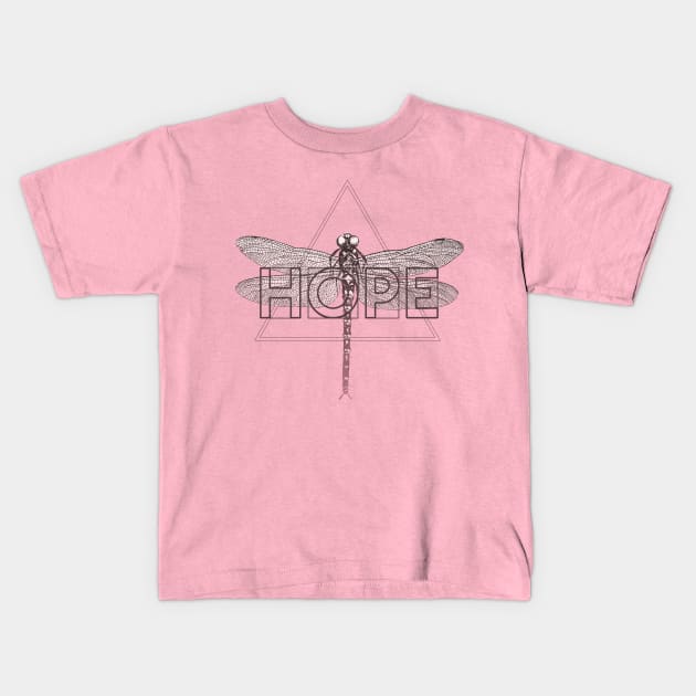 Hope in Nature - Dragonfly Kids T-Shirt by XOOXOO